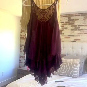 Dark plum colored free people top